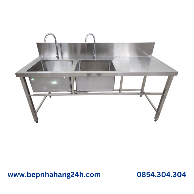 BỒN RỬA 2 HỘC LIỀN BÀN&nbsp;