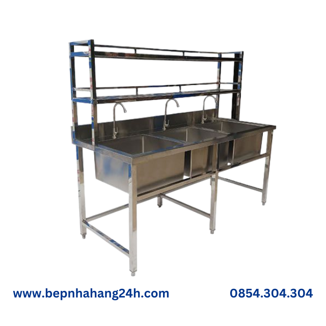 BỒN RỬA 3 HỘC CÓ KỆ&nbsp;